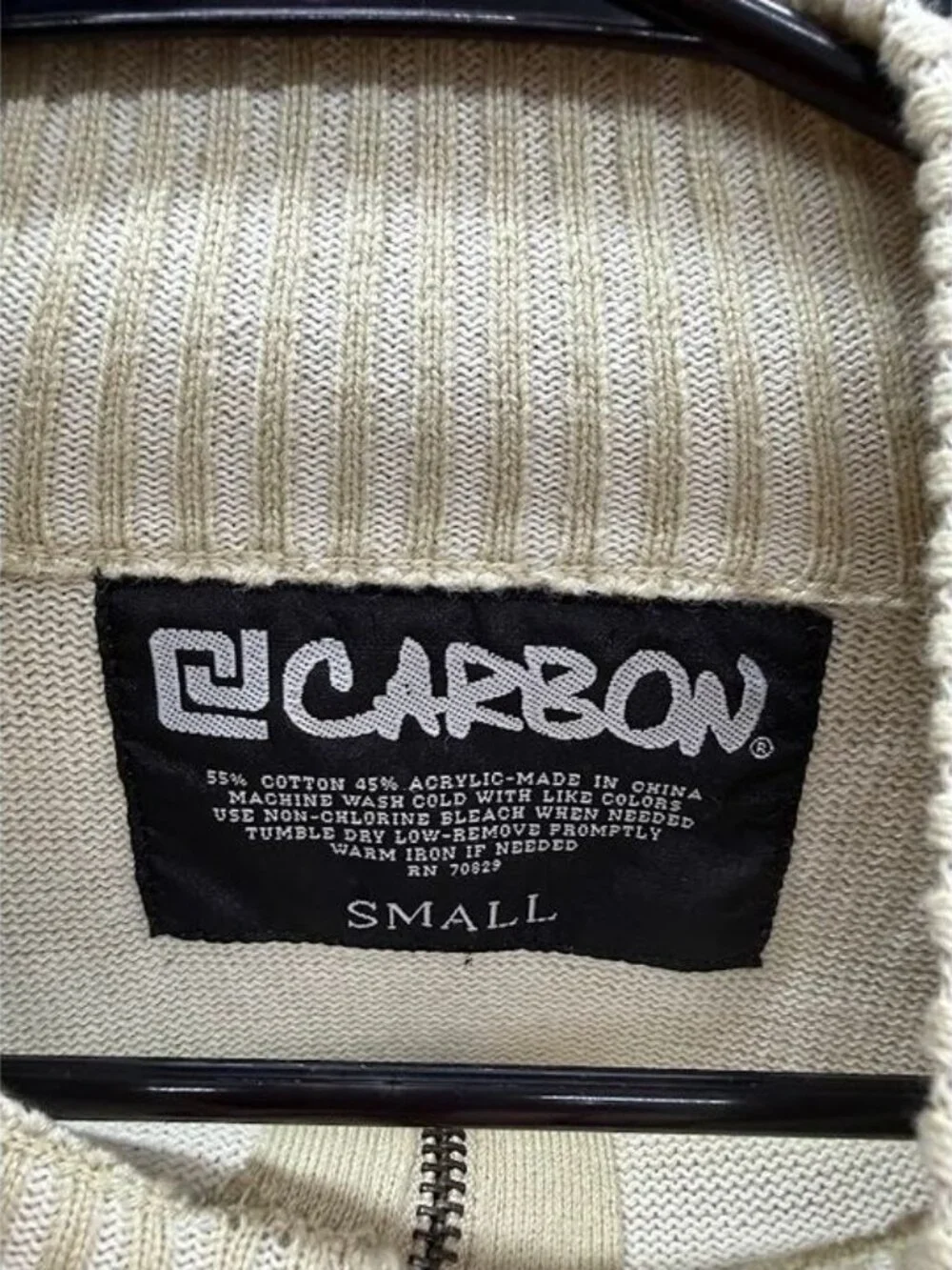 Carbon Beige Quarterzip Mock Neck Sweater